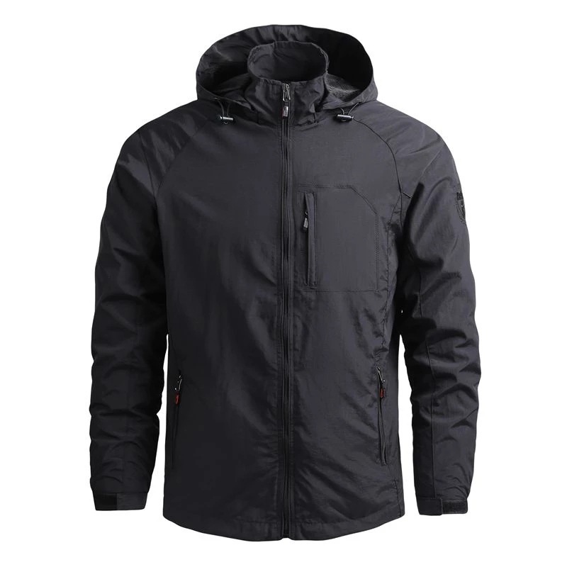 Cross-border AliExpress wish Amazon men's single charge jacket outdoor jacket plus size trench coat mountaineering suit