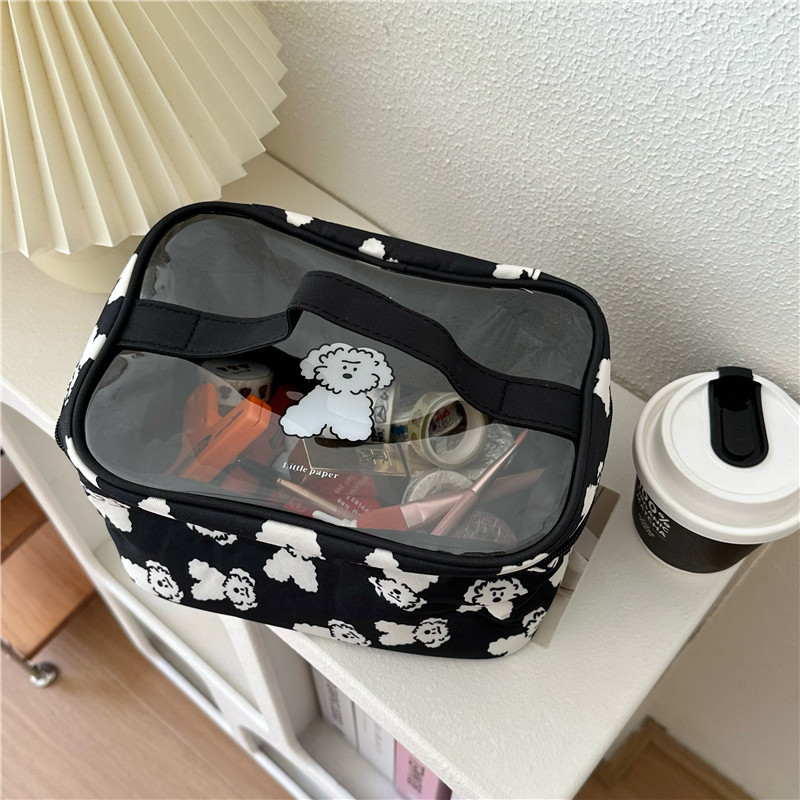 Original curly dog cosmetic bag large capacity portable storage bag portable travel wash bag skin care product storage bag