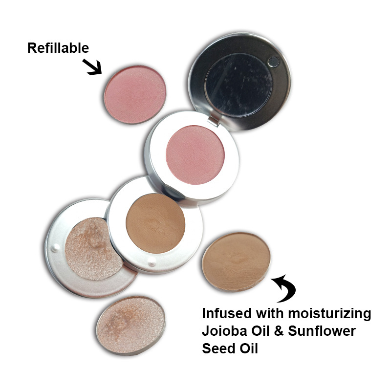 Three-in-one powder cake makeup powder three-layer blush high-gloss makeup plate 3in1 makeup powder