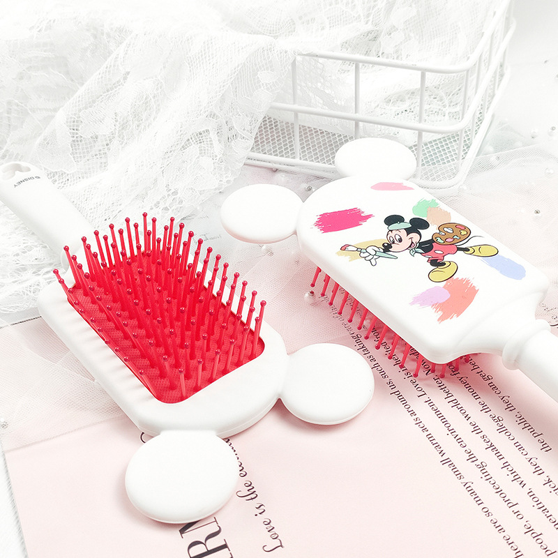 Manufacturers supply cartoon comb hand paint comb airbag comb children's comb black and red with comb gift box packaging