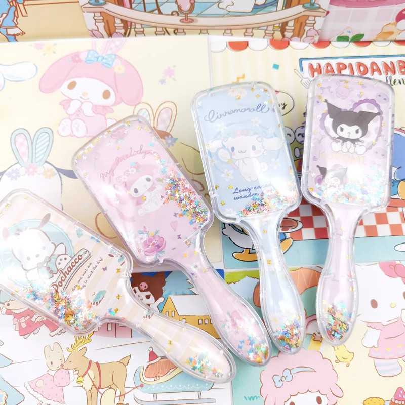 Sanrio air cushion comb high-looking comb cartoon cute girl comb hair coolomi melody Pacha dog.