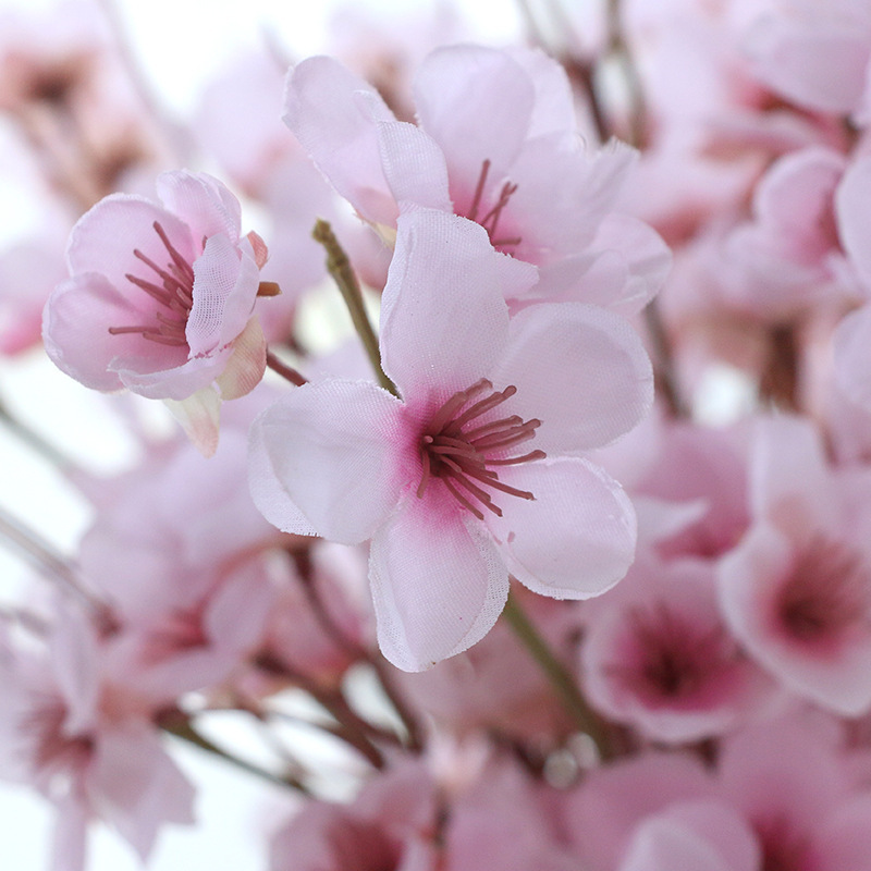 中国風の牧歌的な梅の花造花桃の花家の装飾結婚式の花壁フェイク桜の枝|undefined