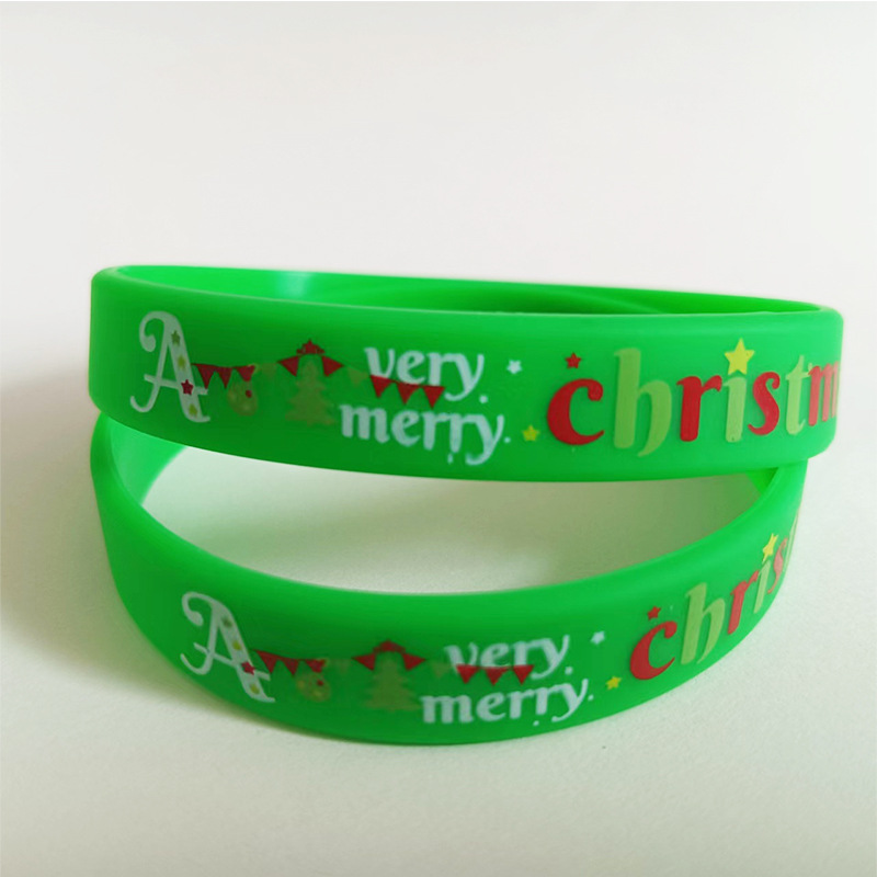 Easter Irish Valentine's Day Silicone Bracelet in stock Custom Printing Color Graphic Bump Characters