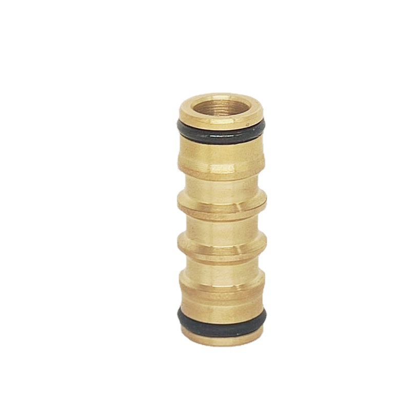 Manufacturers direct supply copper double teat nipple joint two-pass quick repair splicing extension water pipe joint