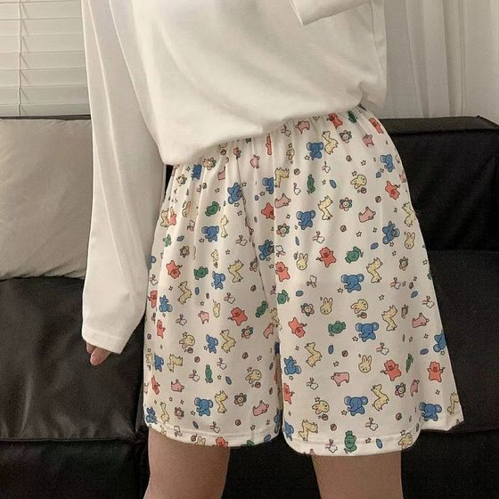 Summer Pajama Pants Women's Shorts Walking Pants Cartoon Thin Summer Pants Women's Beach Pants Cute Home Pants