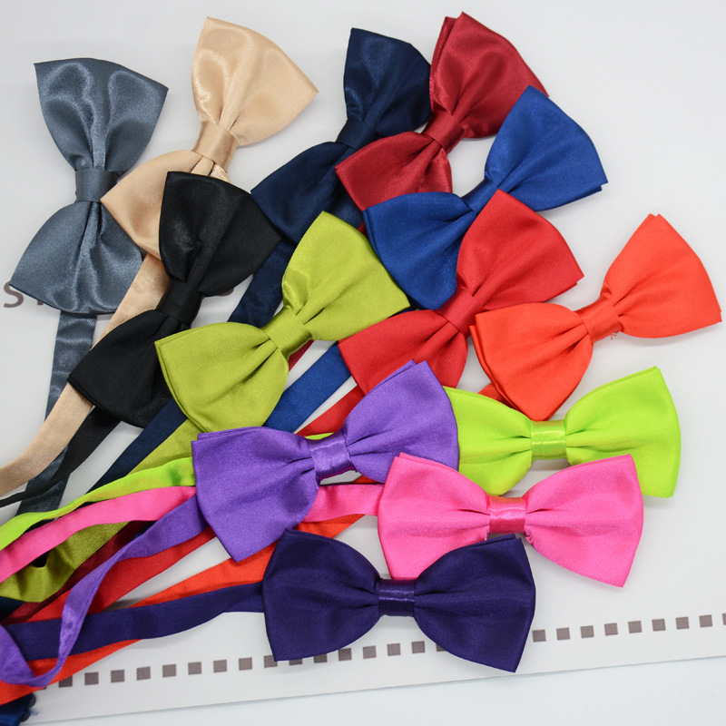 Bow tie men's formal wear Korean style British gentleman groom best man brothers group plain solid color bow Black Red fashion