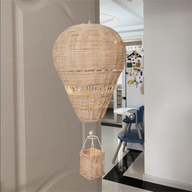 INS-style handmade Rattan woven hot air balloon children's room preschool place photography props photography agency household supplies