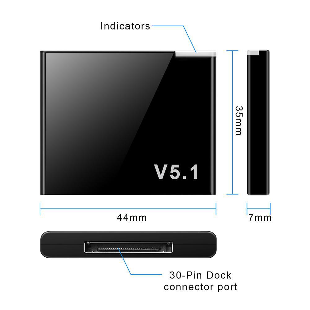 New 5.1 version 30Pin Bluetooth audio receiver speaker I-WAVE Bluetooth adapter Bluetooth receiver