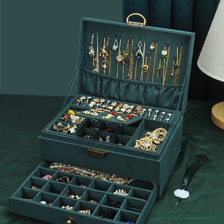 Jewelry Box Chinese style vintage treasure box earrings earrings necklace jewelry bracelet earrings earrings storage box