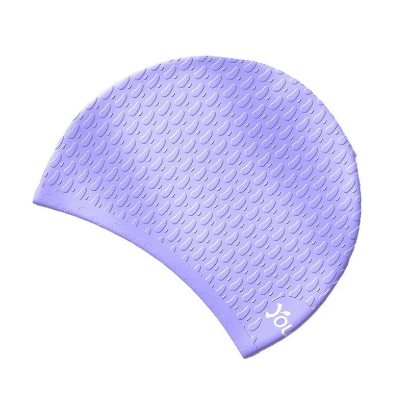 Swimming Cap Women's Comfortable Head-free Extra Large Waterproof Long Hair Special Ear Protection Adult Male Professional Silicone Swimming Cap