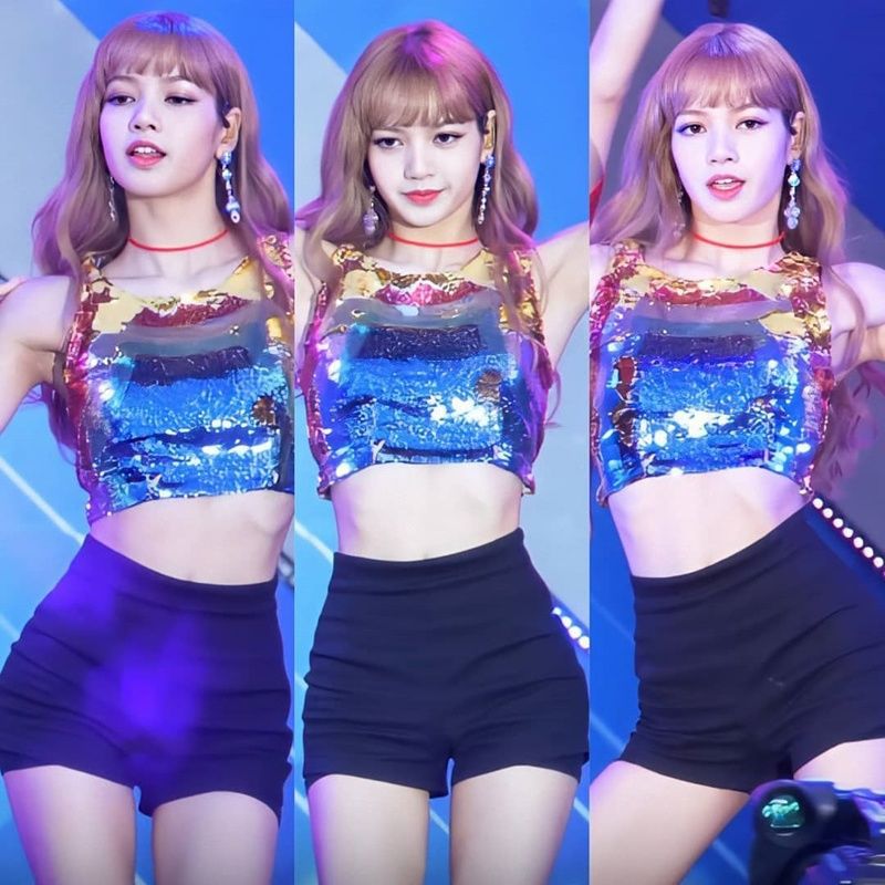 lisa same style pants dance blackpink Korean women's group safe dance high waist black A- line bottoming shorts