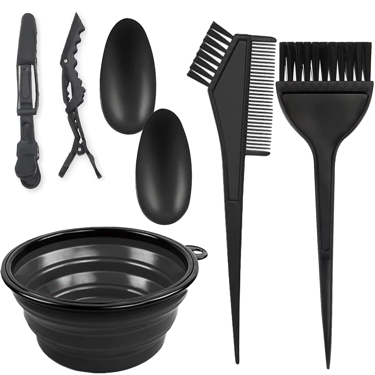 Hair dyeing bowl hair dyeing tools suit 6-piece set cross-border hot sale Hair Treatment Oil Bowl hair dyeing comb brush hair salon hairdressing supplies