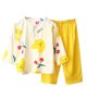 Children's Cotton Silk Pajamas for Boys and Girls Summer Girls Thin Boy's Artificial Cotton Children's Baby's Air Conditioning Home Clothes
