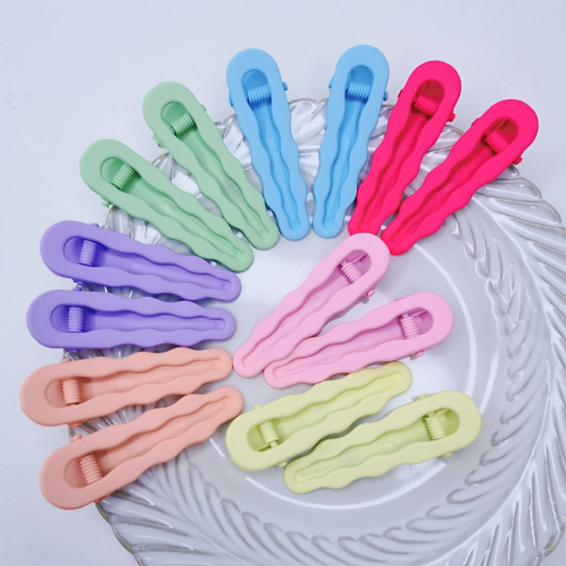 Candy color hairpin rubber paint frosted hand paint side clip seamless hairpin diy material cream glue headdress accessories