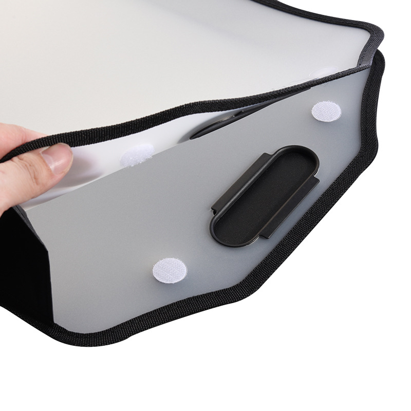 Three-dimensional PP portable widened Oxford cloth file bag transparent edging large capacity portable 8K Tutorial Art bag