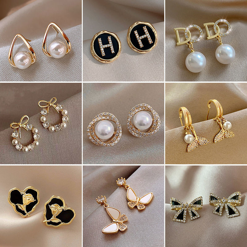 Women's 2023 New Style 925 Silver Pin Earrings, Light Luxury, Uncommon High-End, Trendy Earrings