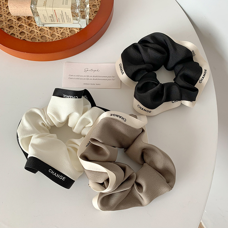 Temperament Internet Celebrity Colorful Hair Ring Korean Leather Cover Hair Rope Pony Tail Head Rope Ball Hair Accessories for Women