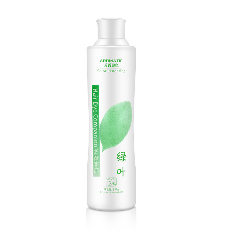Green Leaf Hydrogen Peroxide Barber Shop Fragrance Low Stimulation Dioxygen Dye Hair Coloring Fading Hydrogen Peroxide Color Milk 800ml
