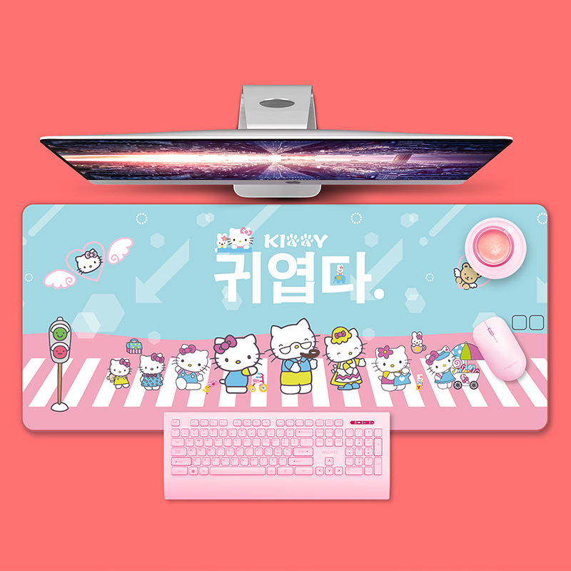 Mouse Pad Large Large Size Rubber Table Pad Mouse Pad Non-Slip Keyboard Pad Cartoon Game Desk Pad Computer Accessories