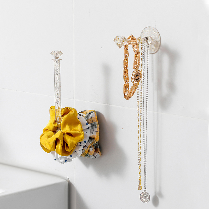 Headband Headband Jewelry Storage Wall Hanging Hair Ring Hook Diamond Punch-free Keychain Hook Rubber Band Finishing Hook
