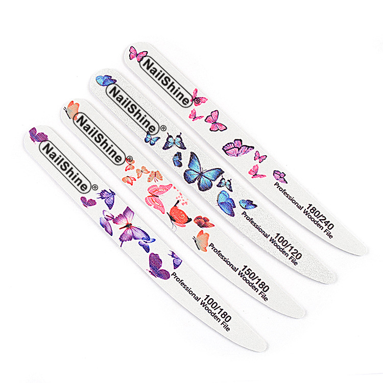 NAIL knife type wood chip color waterproof wear-resistant NAIL file pure white sandpaper file trimming special rubbing thin grinding