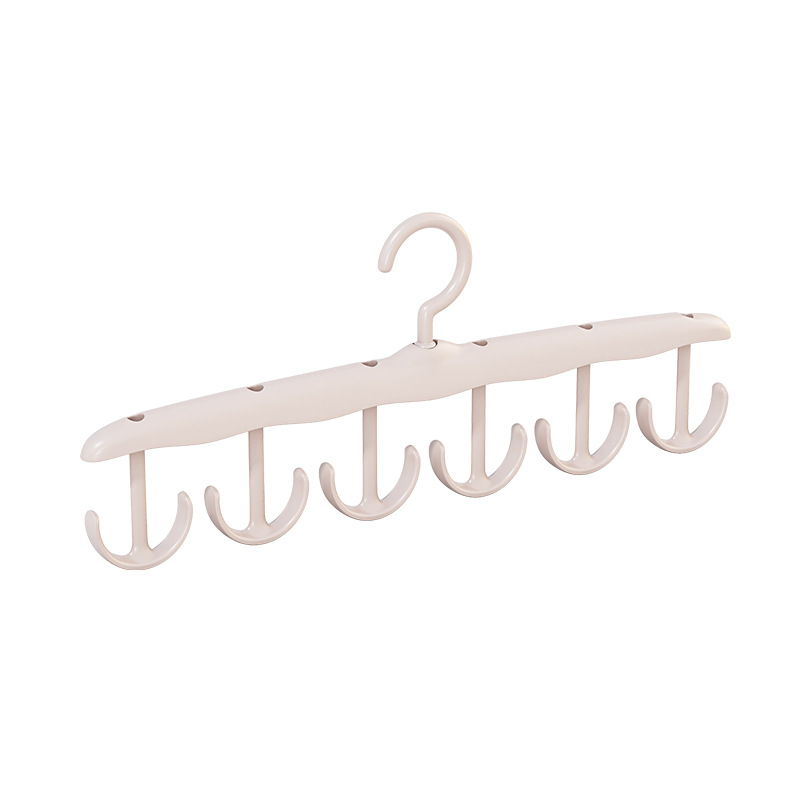 Plastic sling hanger multi-functional underwear vest storage artifact household clothes hanger dormitory hook wave clothes hanger