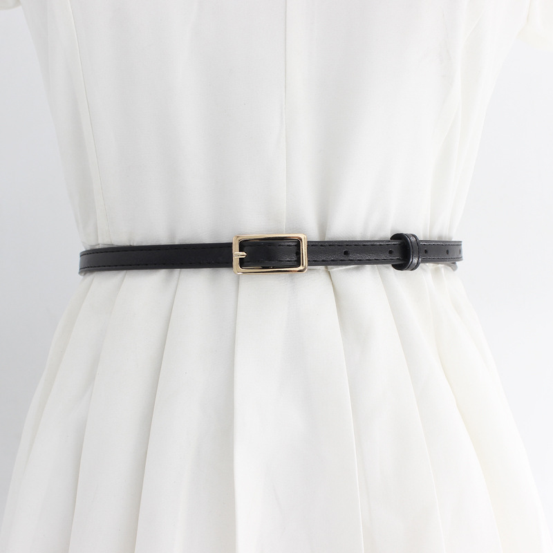 Women's Japanese buckle decorative knot thin belt with suit jacket dress waist Joker small belt a generation of hair