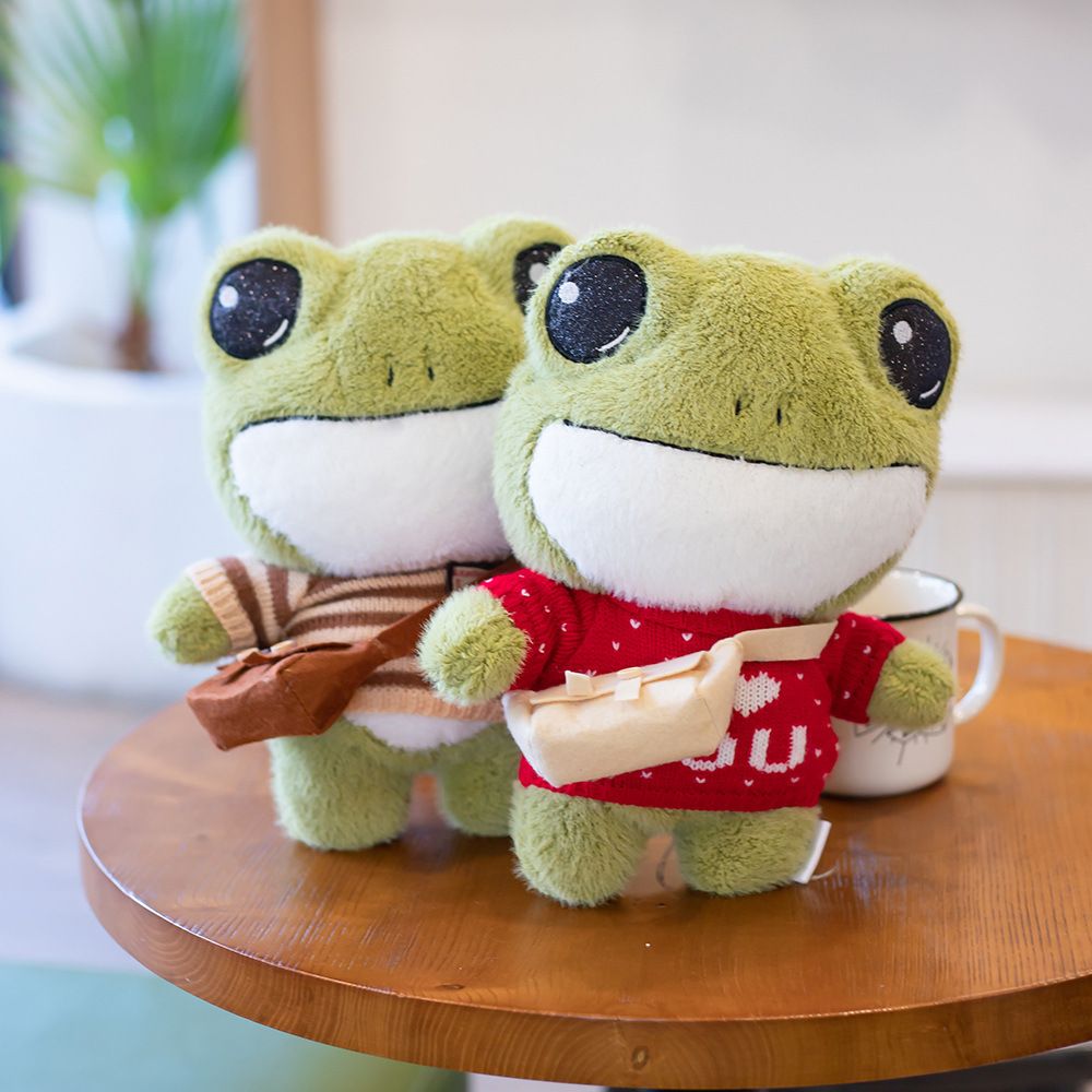 Frog doll ins Net red creative cute dressing plush doll ugly cute doll female birthday gift