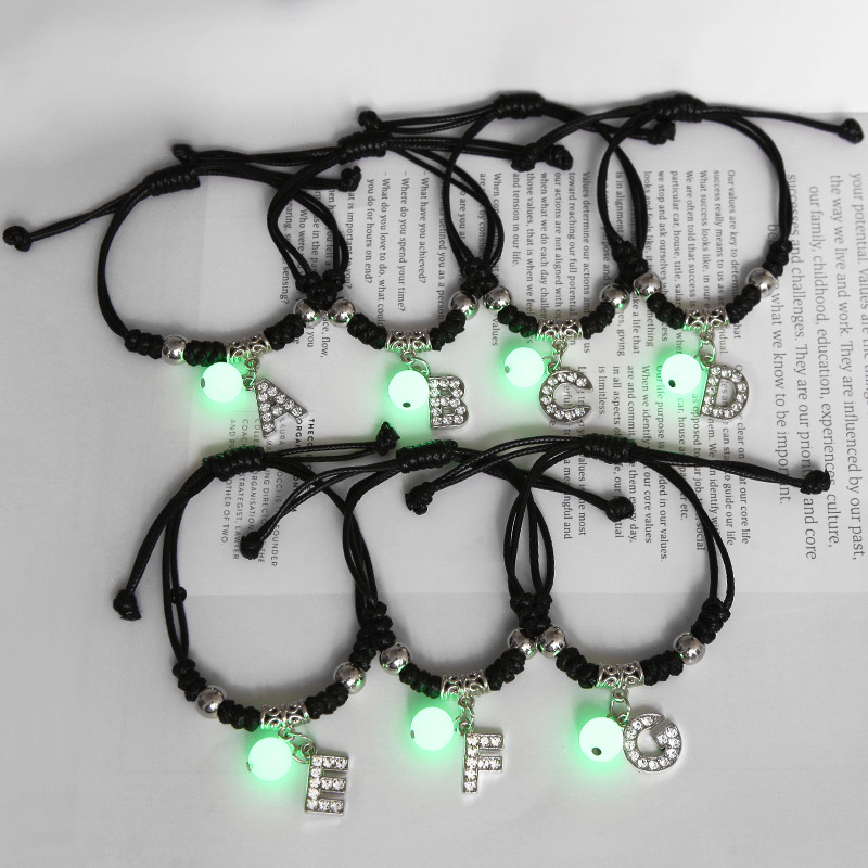 Luminous bracelet English letter your name student Korean style girlfriends friendship bracelet couple bracelet wholesale