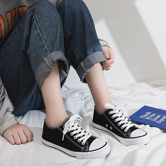 2023 Wholesale Classic Canvas Shoes Women's Shoes Student Korean Style Spring Lovers Harajuku Low Top Comfortable Trendy Shoes