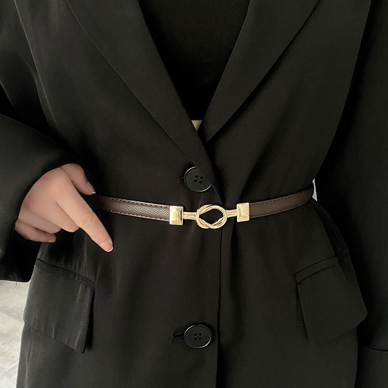 Buckle Belt Women's Decorative Skirt Simple All-match Women's Belt Women's Korean-style Suit Sweater with Shirt Decoration