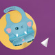 Cartoon blue elephant