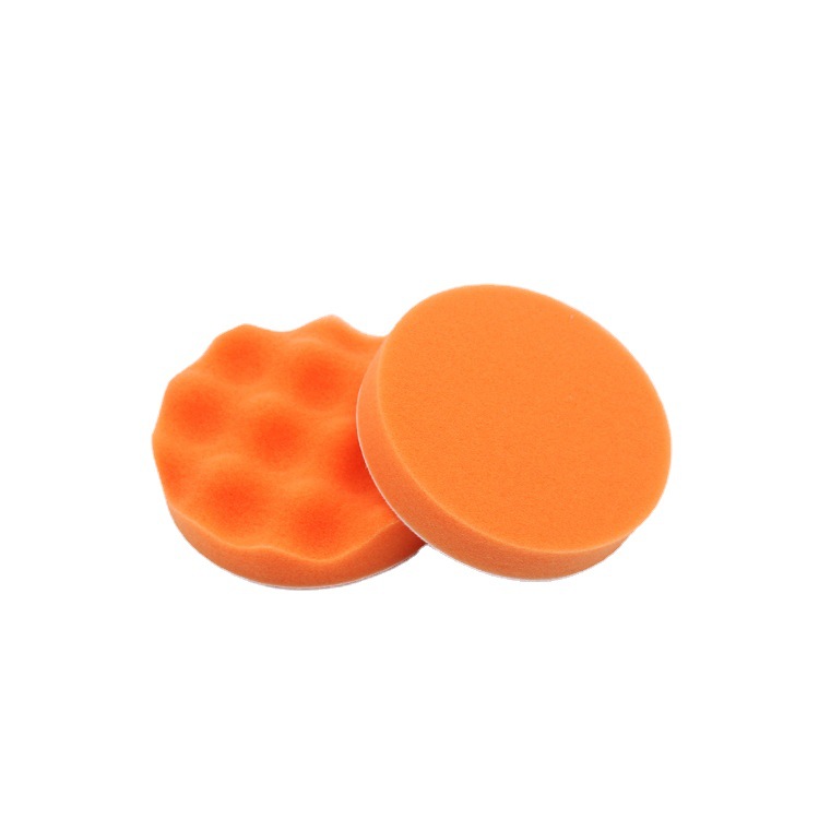 Car beauty sponge wheel polishing disc suit self-adhesive flat wave sponge ball polishing wheel waxing polishing pad