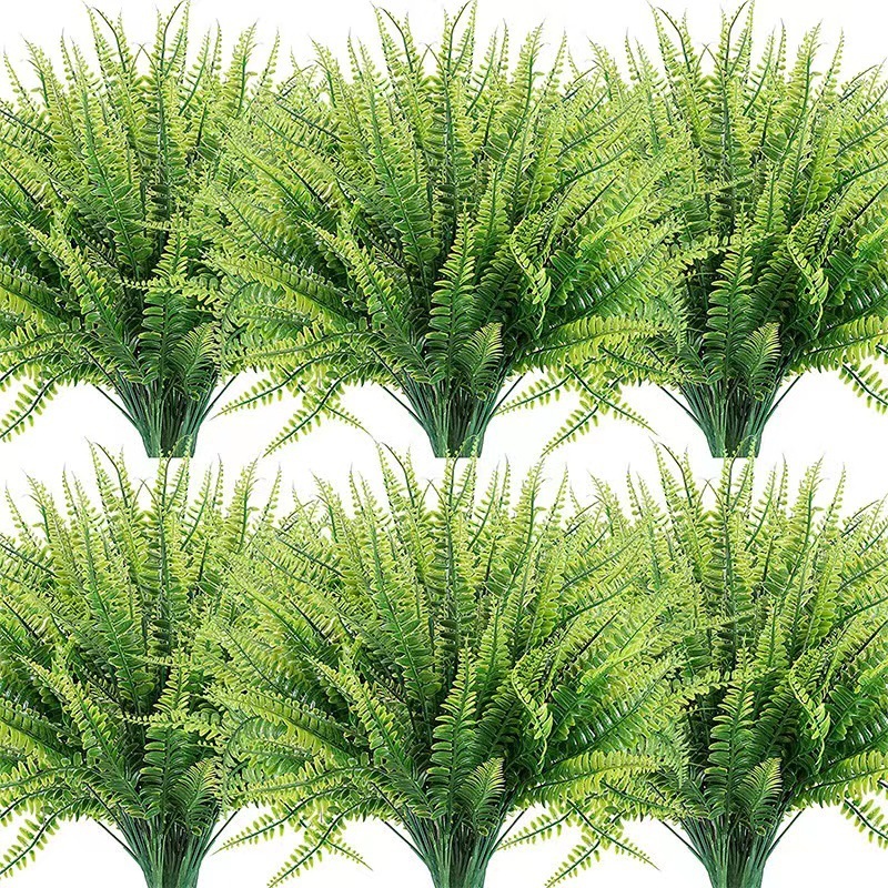 アマゾンクロスボーダー人工植物偽長ペルシャ葉植物緑屋外紫外線防止偽植物束草|undefined