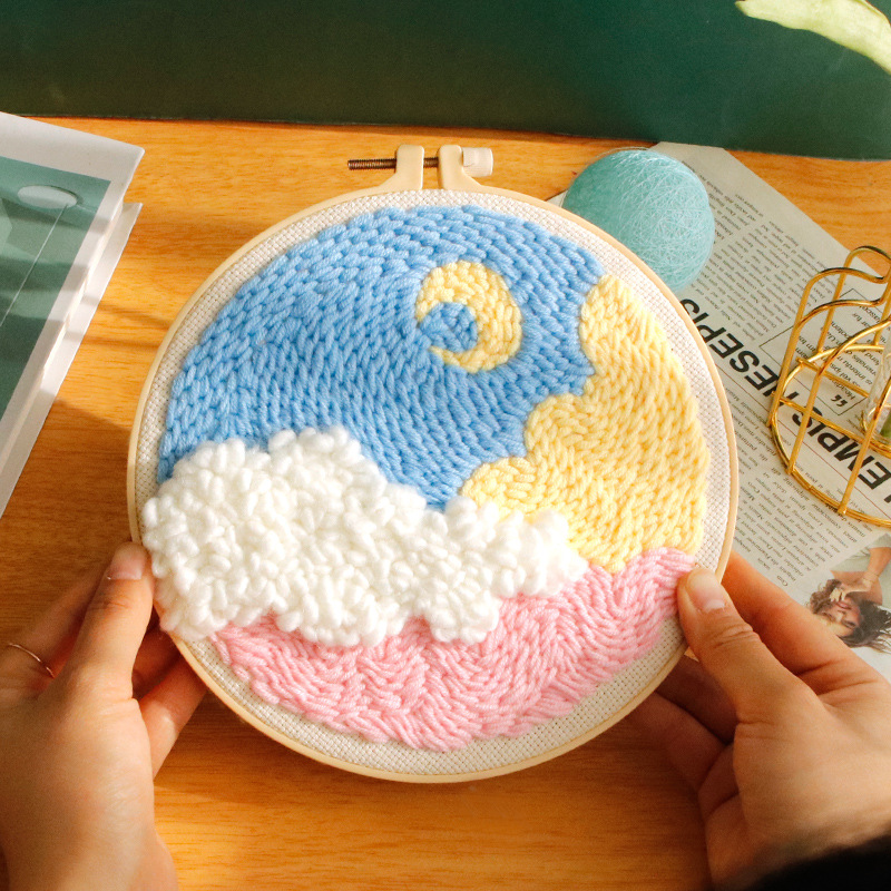 Russian Stamping Embroidery Handmade Embroidery diy Embroidery Material Bag Cute Wool Stamping Le Dun Embroidery Homemade Gift