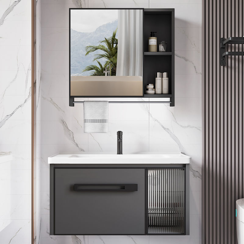 Bathroom Cabinet Combination Modern Simple Wash Basin Integrated Wash Basin Bathroom Washstand Nordic Style Bathroom Set