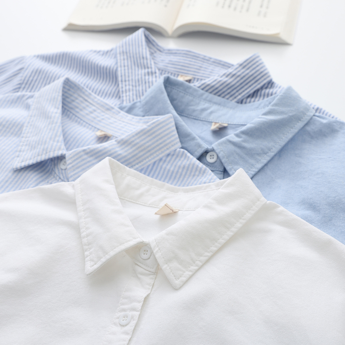 898 Simple Oxford Spinning Shirt Women's Korean Style 2021 Autumn New Loose Casual Base Shirt Top