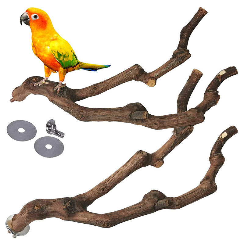 Bird Branch Station Stick Grape Station Stick Bird Cage Accessories Bird Toys Bite Cross Border Set Parrot Toys