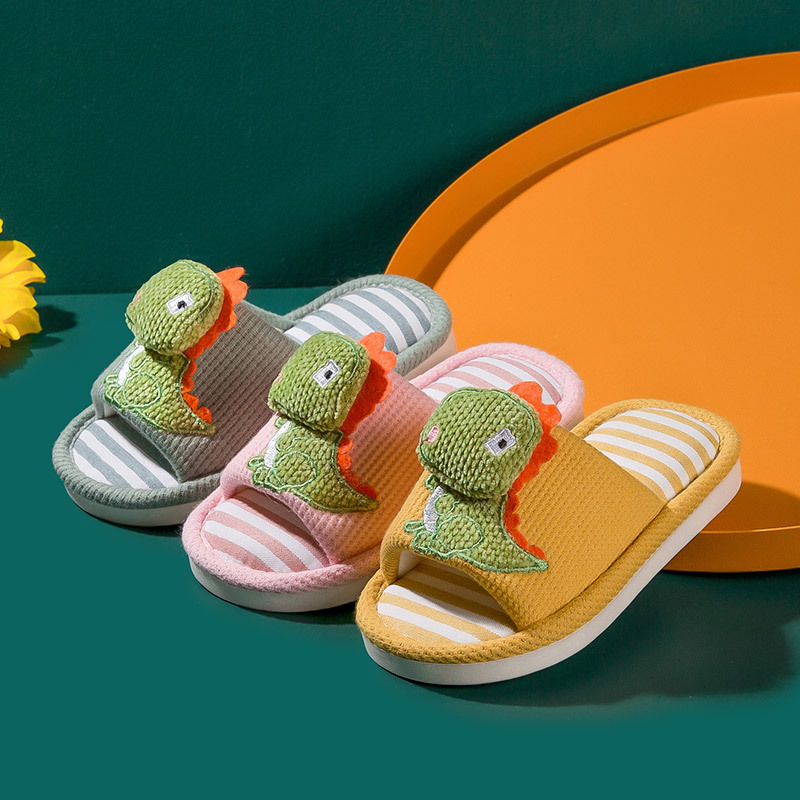 Fawn Millie children's slippers wholesale spring and autumn linen indoor home soft bottom boys and girls baby four seasons drag