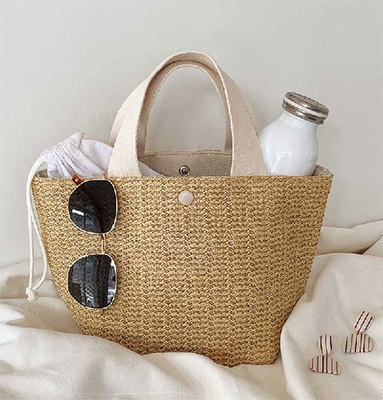 2023 Neue gewebte Strandhandtasche im koreanischen Stil für Damen_voghion.com