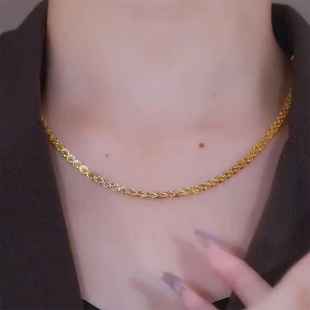 Phoenix Tail Necklace 2023 New Women's Clavicle Chain with Unique Design 18k Gold Titanium Steel Color-Retaining Chain Collar Necklace