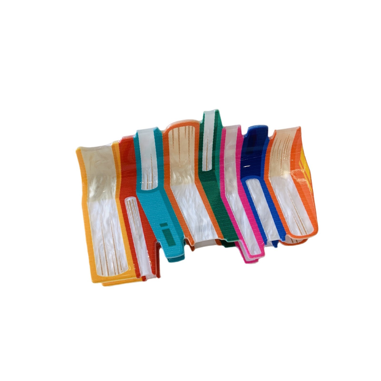 New Clamping Bookshelf Candy Color Hair Clamping Fresh Story Book Hairpin Large Y2K Dopamine Disc Hairpin Hair Accessories_voghion.com