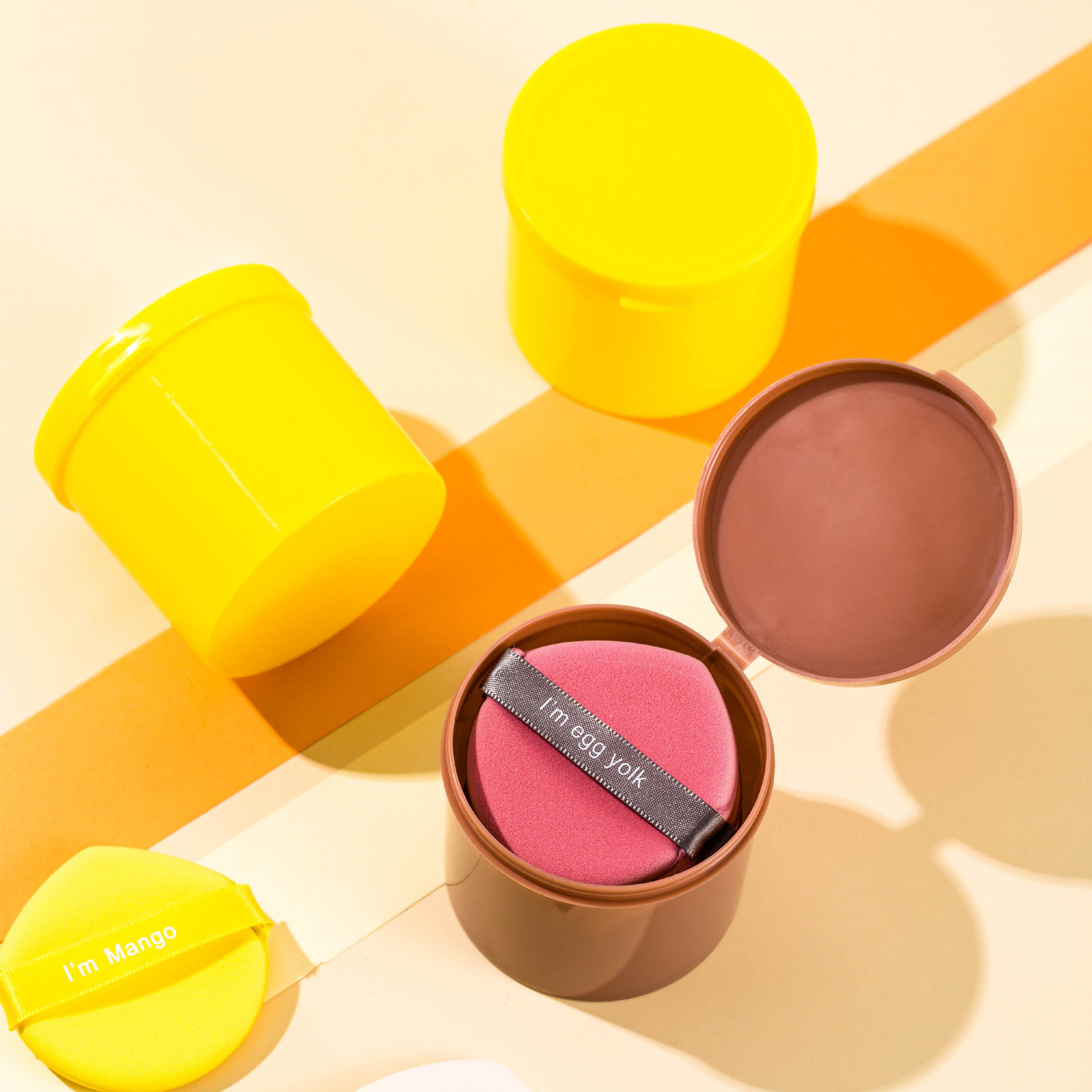 Factory in stock wholesale barrel air cushion puff foam large non-latex wet and dry BB cream makeup tools