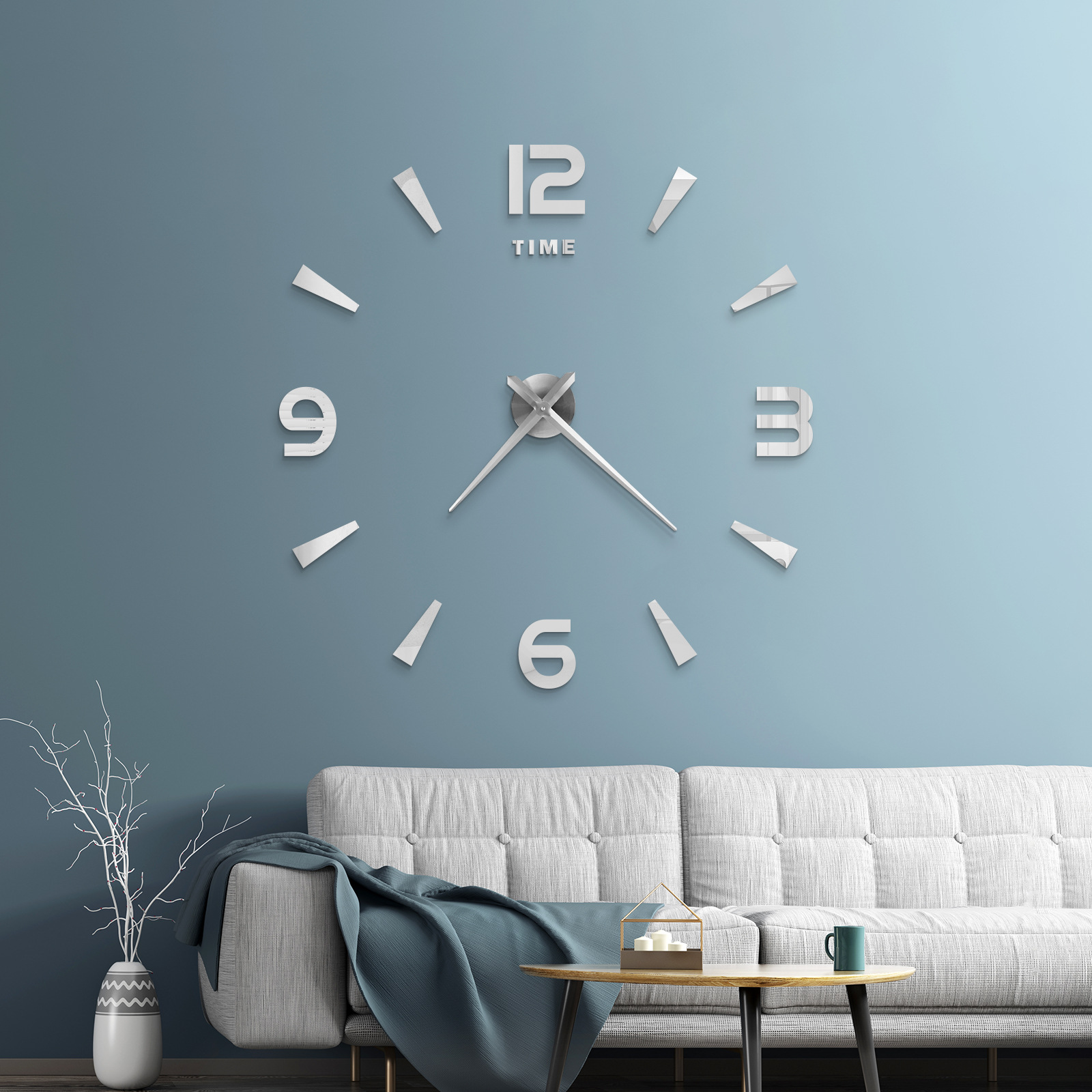 Simple clock wall clock wall clock creative wall clock acrylic wall clock diy clock European style wall sticker clock