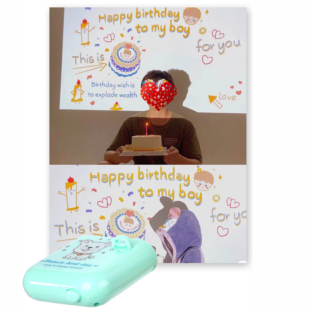 Happy Birthday Projector ins Wind Little Red Riding Book Same Style Photo Creative Confession Layout Background Decoration Projection Lamp