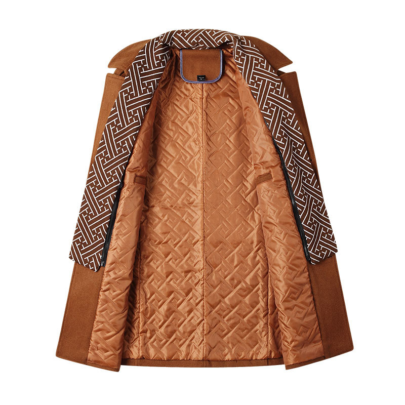 Autumn and winter Business Men's wool coat iron-free cotton scarf woolen coat coat men's woolen coat wholesale