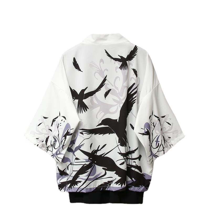 Guofeng Short-sleeved Men's Summer Loose Cardigan Clothes Guofeng Thin Jacket Retro Style Robe Couple's Shirt