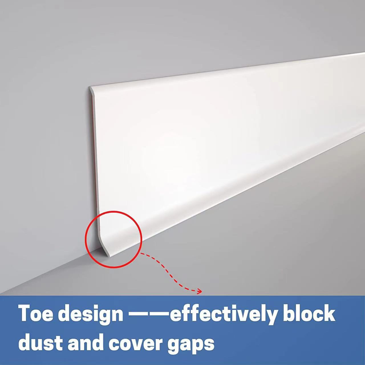 pvc skirting line rubber skirting board skirting line plastic skirting line waterproof trimming strip Wall skirt self-adhesive...