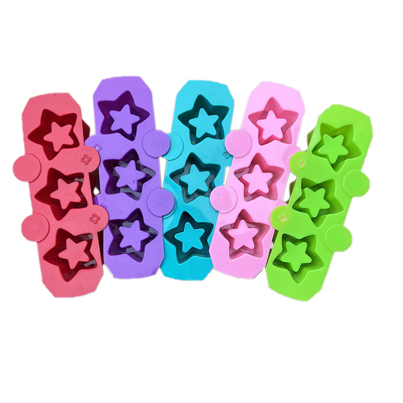 New 3 ice Cup plaster mold five-pointed star-shaped succulent pot mold concrete silicone silicone flowerpot aromatherapy mold