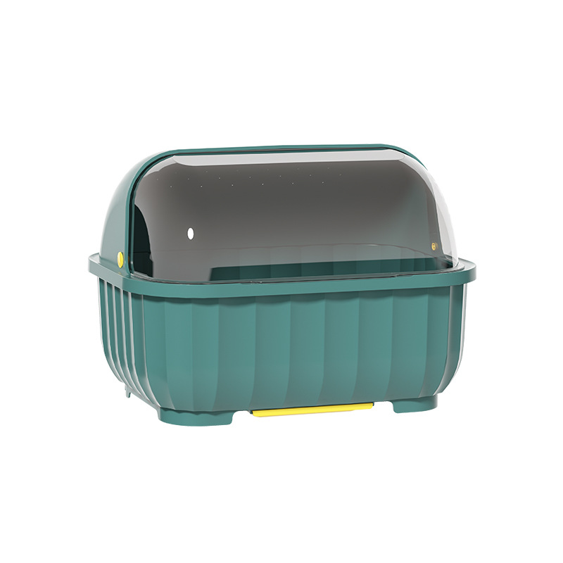 Kitchen draining cupboard with lid Bowl storage box bowl dish bowl plate tableware household small storage rack bowl chopsticks storage box